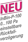 NEU: Binärer Differenzdruckschalter InBin-P-100 mit einstellbarer Rückfallverzögerung, für Feindruck von 0-100 Pa